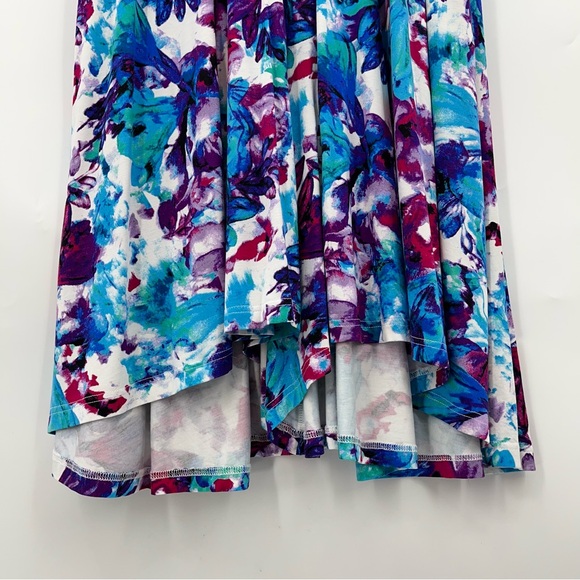 NWOT Latched Mama Momper 6-18 Vivid 0138 Watercolor Romper viscose standard - Picture 8 of 13